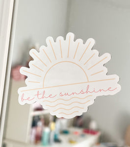 Be the Sunshine Mirror Cling