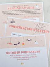 Load image into Gallery viewer, Confidence Building Printables for Tweens - October
