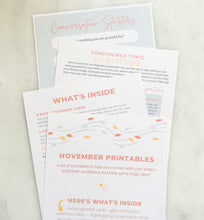 Load image into Gallery viewer, Confidence Building Printables forTweens - November

